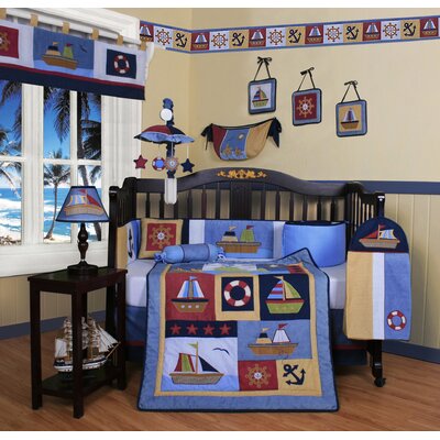 Baby  Crib Bedding Sets on Boutique Baby Boy Sailor 13 Piece Crib Bedding Set   Crib Cf 2033