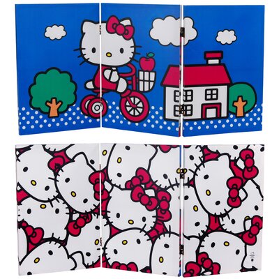 Oriental Furniture Tall Double Sided Hello Kitty Bicycle Canvas ...