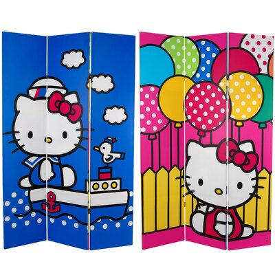 Oriental Furniture Tall Double Sided Hello Kitty Vanity Canvas ...