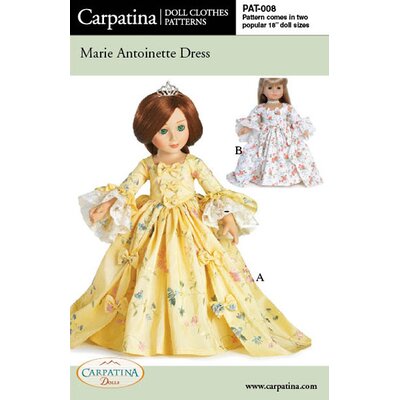  Dolls Clothes on Marie Antoinette Dress   18 Inch Doll Clothes Pattern   Wayfair