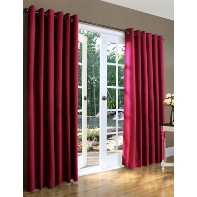 Grommet  Curtains on Solid Insulated Color Grommet Top Curtain Pairs In Burgundy   Wayfair