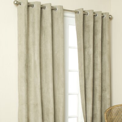 Grommet  Curtains on Insulated Solid Color Grommet Top Curtain Panel In Mushroom   Wayfair