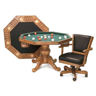 Furniture Game Table on Imperial 3 In 1 Game Table   4 Swivel Game Chairs Set   Wayfair
