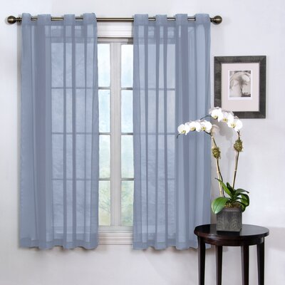 Grommet  Curtains on Odor Neutralizing Voile Grommet Sheer Window Curtain Panel In