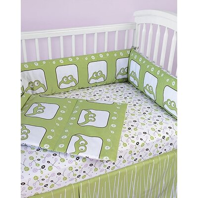 Quilted Crib Bedding on Modern Basics Boo Green Frog Crib Bedding Collection