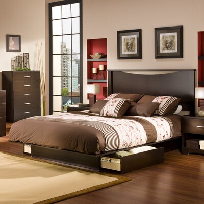 Platform Queen Beds  Drawers on Headboard And Queen Size Platform Bed With Two Storage Drawers