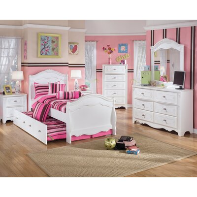 Signature Design by Ashley Lydia Sleigh Bedroom Set with Twin ...