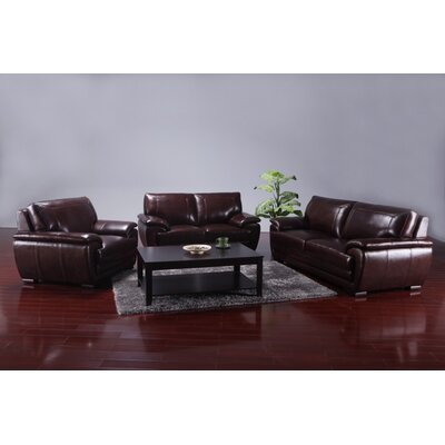 Leather Furniture  on Soflex Leather Furniture Set In Brown   210057 Set