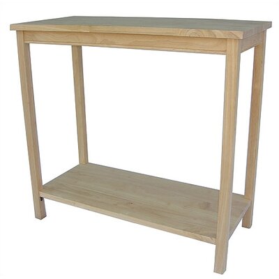 Unfinished Wood Desks on International Concepts Unfinished Rectangular Solid Wood Accent Table