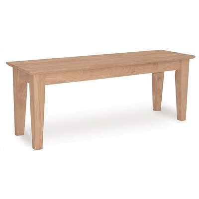 Outdoor Wooden Benches on International Concepts Unfinished Wooden Shaker Bench   Wayfair