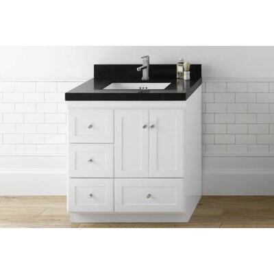 Shaker Bathroom Vanity on Ronbow Shaker   30inches Cabinet W 2 Wood Doors   3 Right Side Drawers