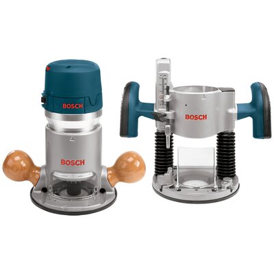 Fixed Base Router Plunge Router on Bosch Power Tools 2 25 Hp Combination Plunge   Fixed Base Electronic
