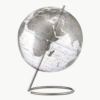 Crystal Marquise Transparent Silver World Globe