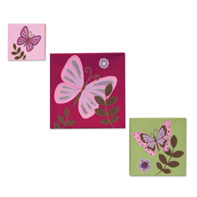 Wall  Canvas on Nojo Emily Canvas Wall Art  Set Of 3