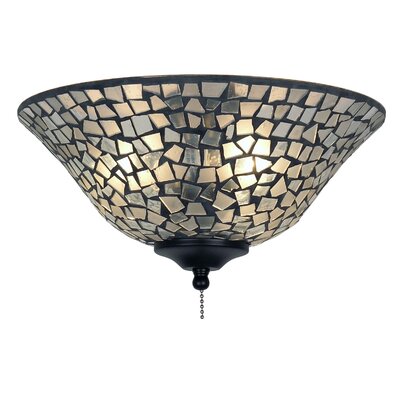 Clear Glass Shades on Clear And Frosted Mosaic Ceiling Fan Glass Bowl Shade   Wayfair