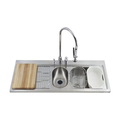 Drainboard Kitchen Sink on Kohler Pro Taskcenter Double Basin Kitchen Sink With Drainboard At