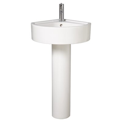 Corner Pedestal Sinks  Bathrooms on Solutions Small Corner Bathroom Sink With Round Pedestal   24610 00