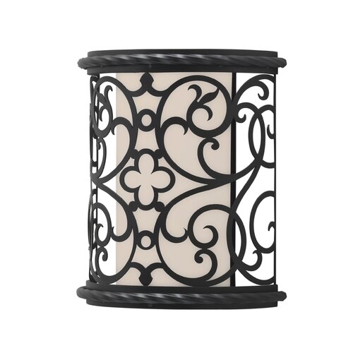 Hubbardton Forge Meridian 7.5 One Light Outdoor Wall Sconce in Dark